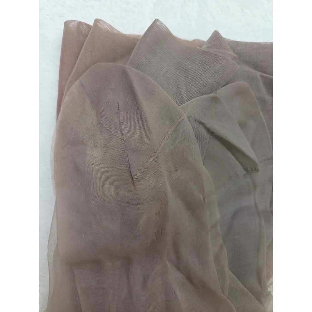 Vtg French Room Super Sheer Sandal Foot STANZA Garter Nylon Stockings Size 9 M